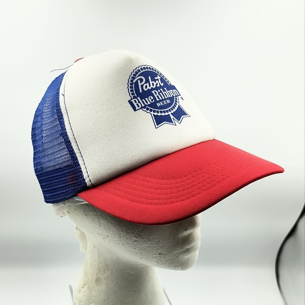 Pabst Blue Ribbon PBR Trucker Style Mesh Back Baseball Hat